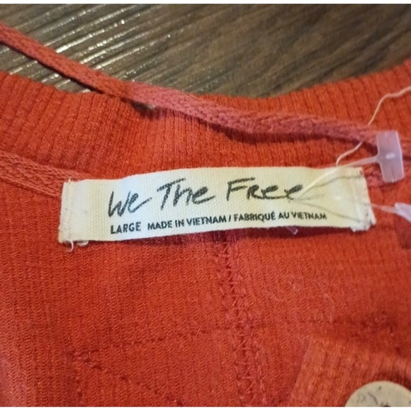 Free People Its On Cardigan Burnt Orange Size M - Picture 5 of 9